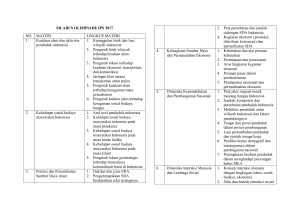 SILABUS OLIMPIADE IPS 2017 NO. MATERI LINGKUP MATERI 1