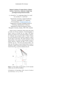 Goldschmidt 2016 Abstract Magma Evolution of Volcanic Rocks of