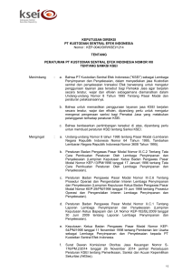 Peraturan PT Kustodian Sentral Efek Indonesia Nomor VIII