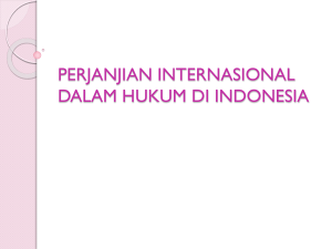 perjanjian internasional dalam hukum di indonesia