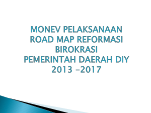 Program Manajemen Perubahan Dalam Road Map