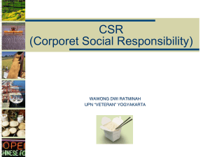 CSR (Corporet Social Responsibility)
