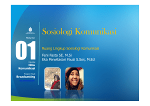 Sosiologi Komunikasi - Universitas Mercu Buana
