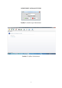 SCREENSHOT APLIKASI INVINIO Gambar 1. Jendela Login