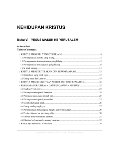 kehidupan kristus