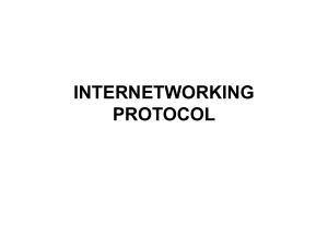 internetworking protocol - E
