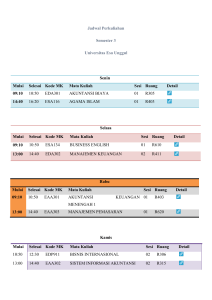 Jadwal Perkuliahan Mingguan 3