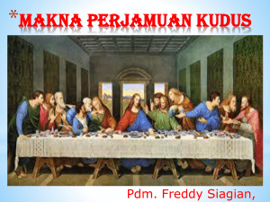 Perjamuan kudus - Freddy Siagian