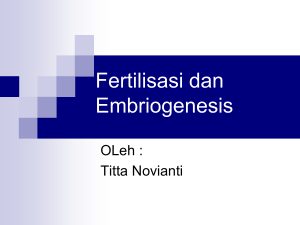 Fertilisasi dan Embriogenesis