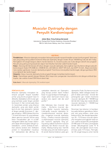 Muscular Dystrophy dengan Penyulit Kardiomiopati