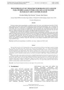 pengembangan set praktikum berbasis data logger pada