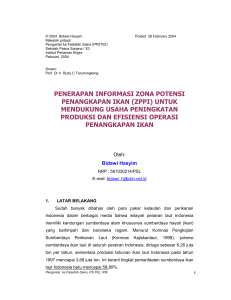 penerapan informasi zona potensi penangkapan ikan (zppi)