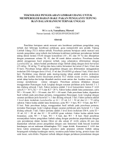 TEKNOLOGI PENGOLAHAN LIMBAH UDANG