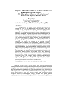 The Effect of Interval Exercise with Active Rest and Passive Rest to