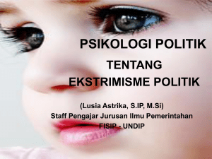 psikologi politik dari ekstrimisme politik