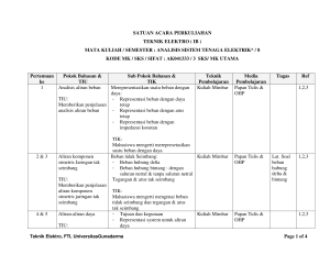 ANALISIS SISTEM TENAGA ELEKTRIK* / 8 KODE