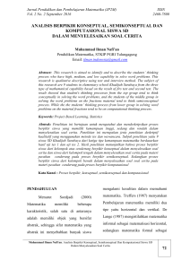 Jurnal Pendidikan dan Pembelajaran Matematika (JP2M)