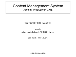 Content Management System Jarkom, WebServer, CMS