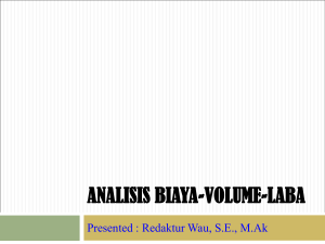analisis biaya-volume-laba