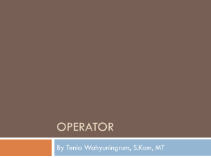3. operator - Tenia Wahyuningrum