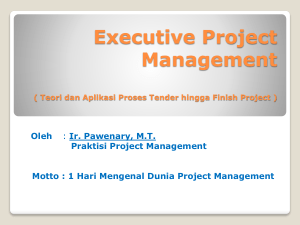 Executive Project Management ( Teori dan Aplikasi Proses Tender