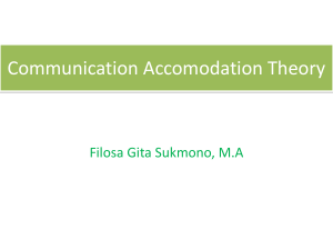 Communication Accomodation Theory