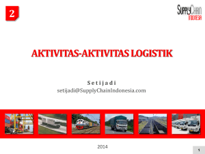 2. Aktivitas-Aktivitas Logistik