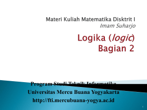 Logika (logic) - Universitas Mercu Buana Yogyakarta