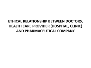 Ethical Relationship Between Doctors, Health Care Provider and