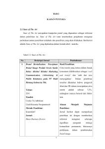 1 BAB 2 KAJIAN PUSTAKA 1 2 2.1 State of The Art State of The Art