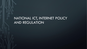 National ICT, internet policy and regulation