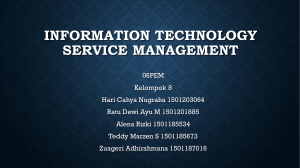 Information Technology Service Management