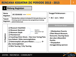 1 RENCANA KEGIATAN ZIC PERIODE 2013