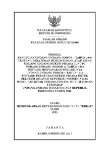 mahkamah konstitusi republik indonesia !!!!!!!!!!!!!!!!!!!!! risalah sidang