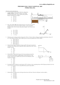 prediksi soal ujian nasional 2009 fisika sma/ma