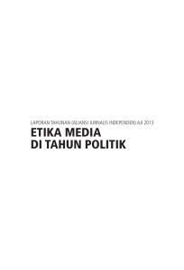 Etika Media Di Tahun Politik - Aliansi Jurnalis Independen