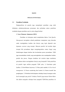 BAB II TINJAUAN PUSTAKA 2.1 Penelitian Terdahulu