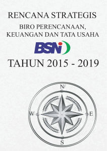 RENSTRA Biro PKT 2015-2019 - Badan Standardisasi Nasional