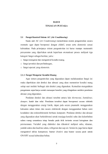 5 BAB II TINJAUAN PUSTAKA 2.1 Fungsi Kontrol Sistem AC (Air