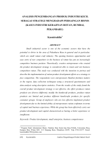 analisis pengembangan produk industri kecil