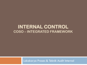 INTERNAL CONTROL COSO – Integrated Framework