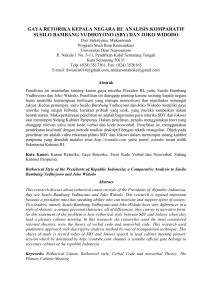 gaya retorika kepala negara ri: analisis komparatif susilo bambang