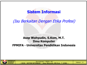 Isu Berkaitan Dengan Etika Profesi