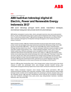 ABB hadirkan teknologi digital di Electric, Power and Renewable