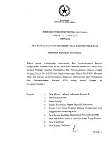 instruksi presiden -republik indonesia nomor 2 tahun 2014 tentang