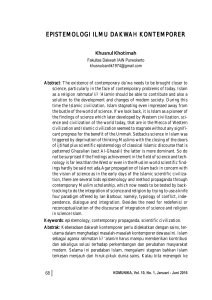 epistemologi ilmu dakw epistemologi ilmu dakwah kontemporer ah