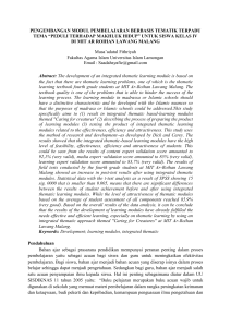 pengembangan modul pembelajaran berbasis tematik terpadu tema