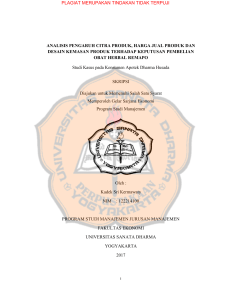 ANALISIS PENGARUH CITRA PRODUK, HARGA