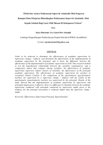 Efektivitas Antara Pelaksanaan Supervisi Akademik Oleh