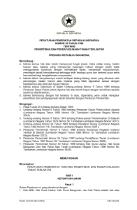 Peraturan Pemerintah Republik Indonesia Nomor 36 Tahun 1998